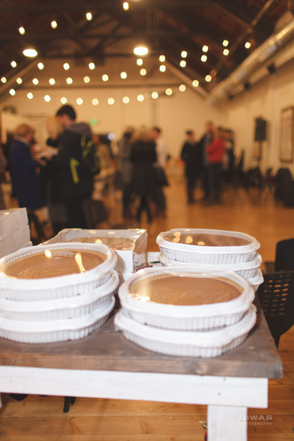 a table full of pumpkin pies for our people at Metropolist